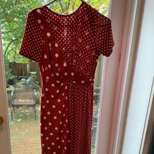 ASOS polka dots midi maternity dress